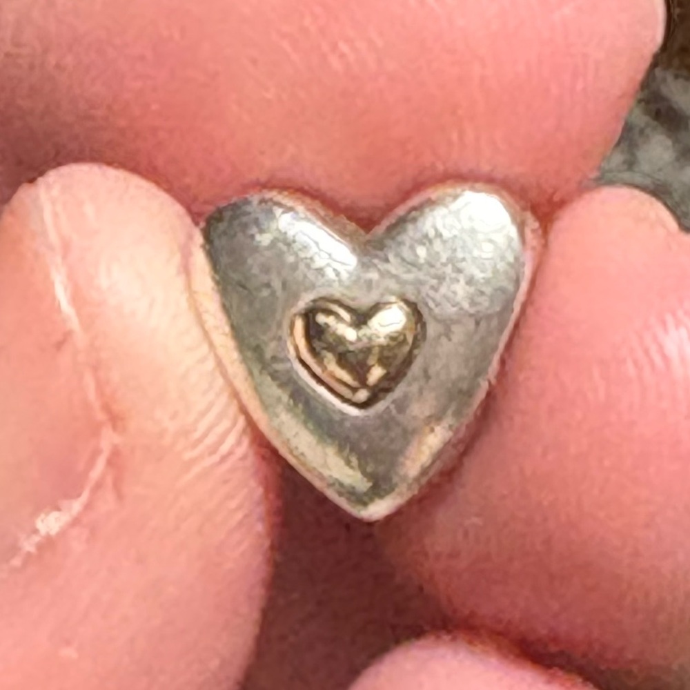 Happy anniversary retired two tone pandora heart charm